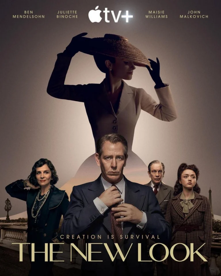 poster de la serie the new look, sobre christian dior y coco chanel