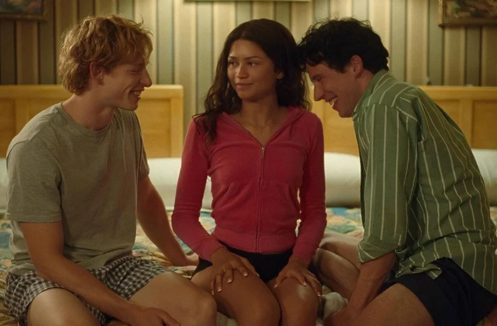 zendaya, Mike Faist y Josh O'Connor en una escena de la pelicula desafiantes