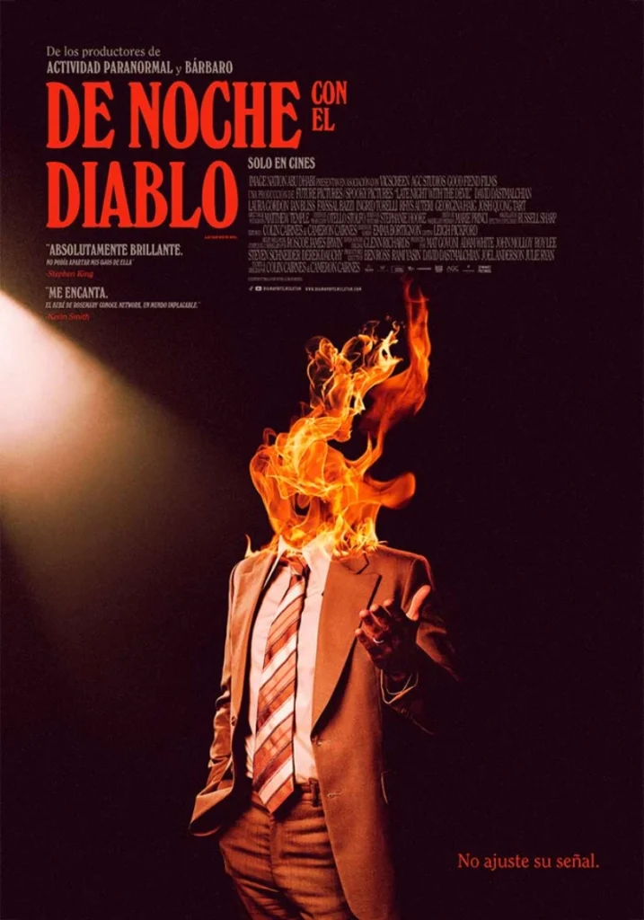 poster de la pelicula de noche con el diablo