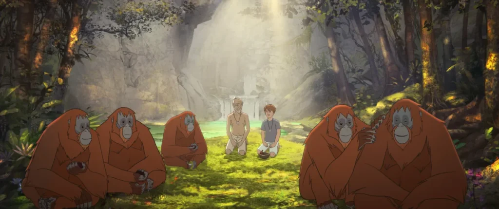 escena de la película el reino de kensuke
