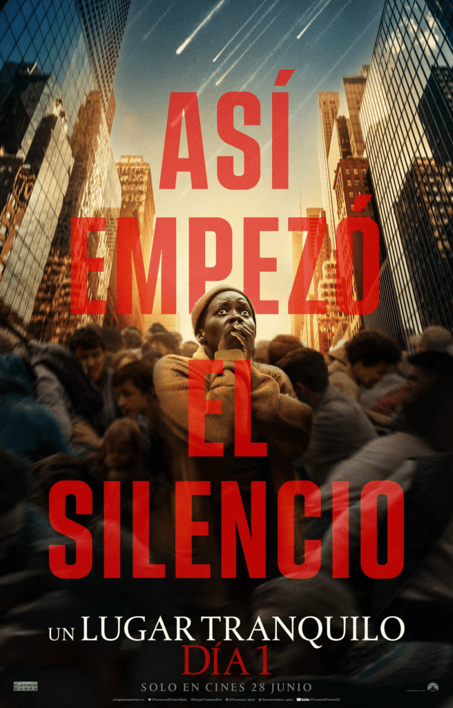 poster de un lugar en silencio dia uno
