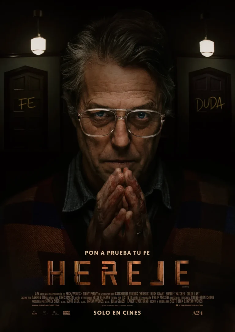 poster de la película hereje con hugh grant