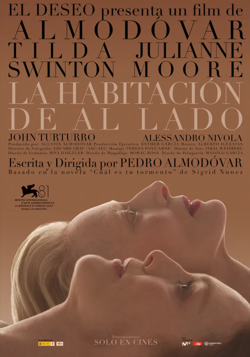 poster de la película la habitacion de al lado de pedro almodovar