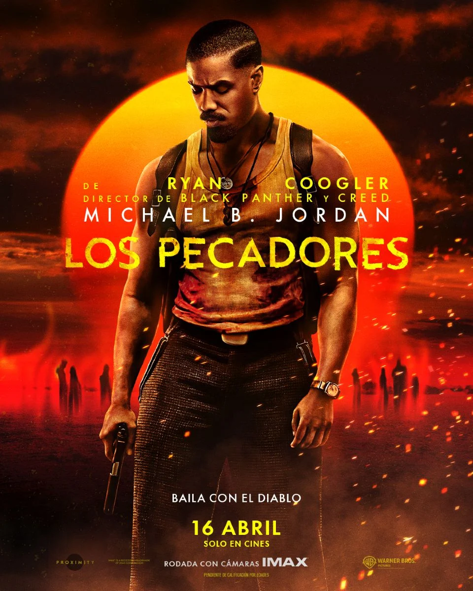 poster de la pelicula pecadores con michael b jordan
