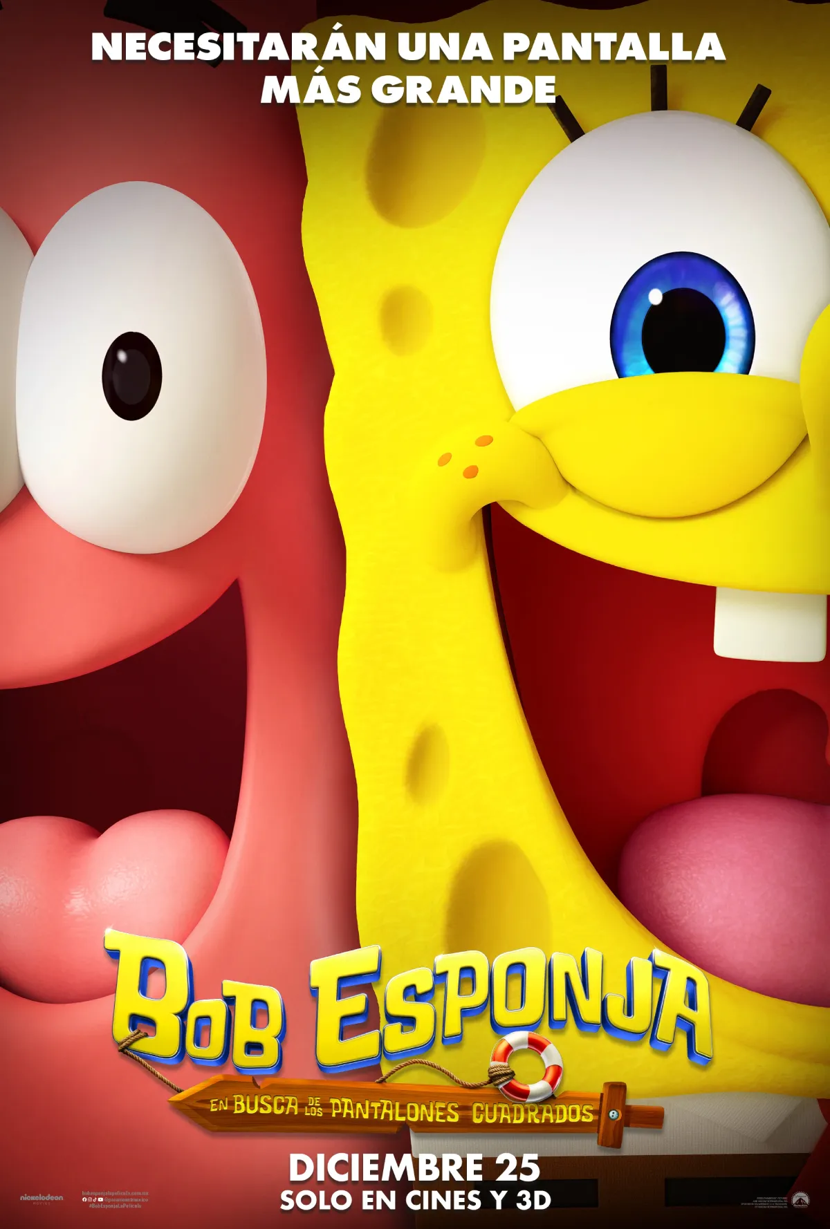 poster de la pelicula Bob Esponja: En busca de los pantalones cuadrados