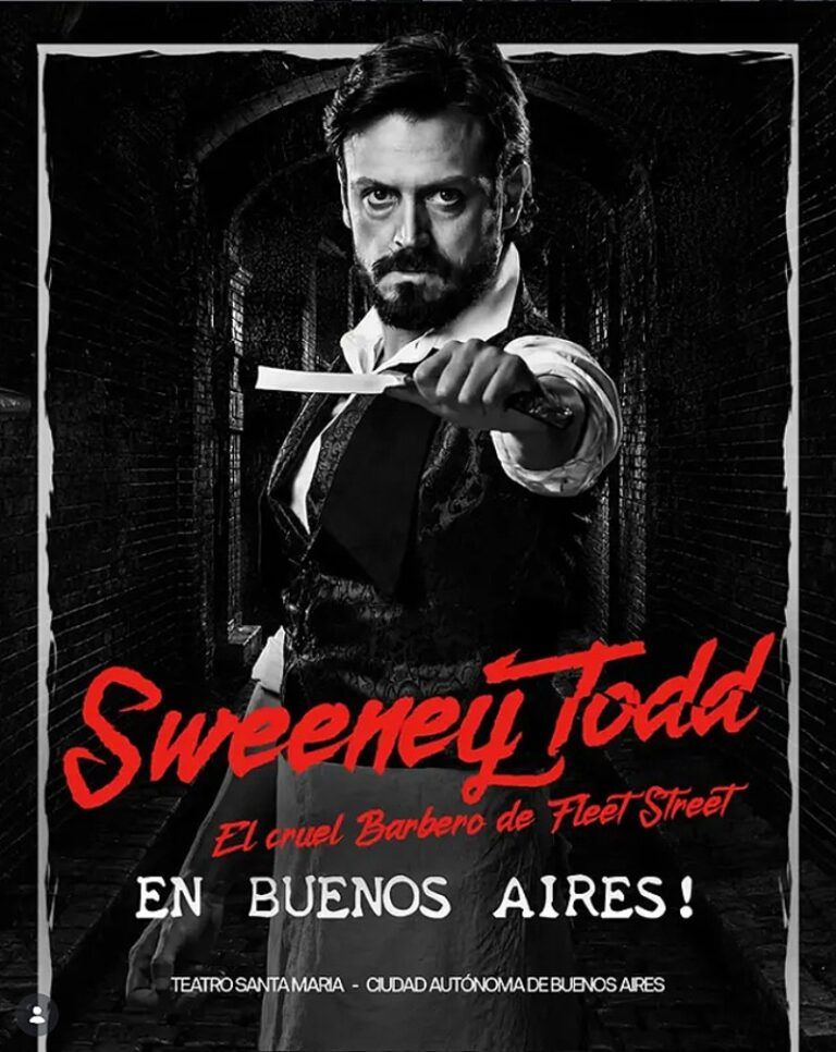 poster de la obra musical sweeney todd argentina con Emmanuel Degracia